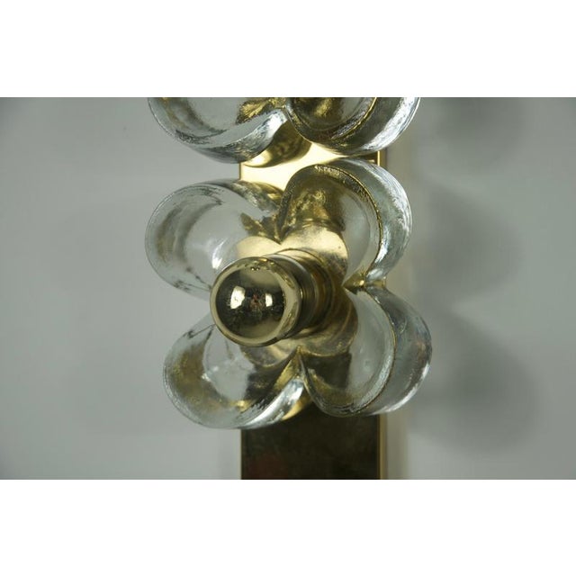 Mid-Century Brass and Glass Wall Lamps attributed to Sische, Germany, 1960s, Set of 2 For Sale - Image 9 of 11
