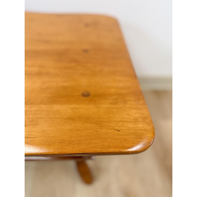 Antique Handmade Rustic Primitive Maple Coffee Table Farmhouse Dowel Joinery For Sale - Image 12 of 13