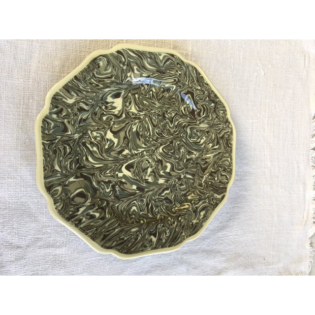 Sylvie St. Andre Perrin Green Marbled Plate Chairish