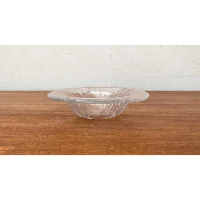 Vintage Swedish Glass Bowls with Floral Design by Ann Wärff for Kosta Boda, Set of 4, in Very Good conditions. Designed...