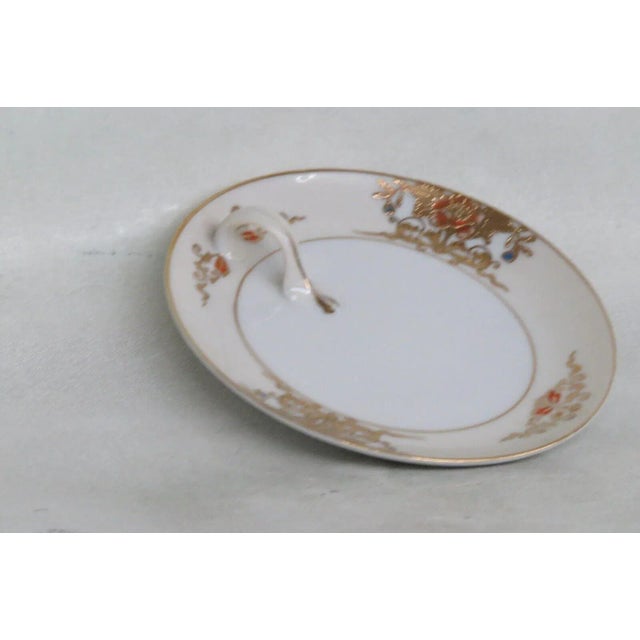 Noritake Japan Porcelain Gold Floral Finger Handle Lemon Dish For Sale - Image 10 of 13
