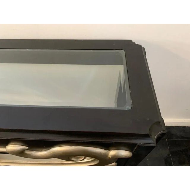 Black Console Table with Art Deco Fragments, 1970s For Sale - Image 8 of 12