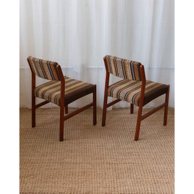 HW Klein 1960s Danish Modern Teak and Wool Dining Chairs - Set of 8 For Sale - Image 4 of 14