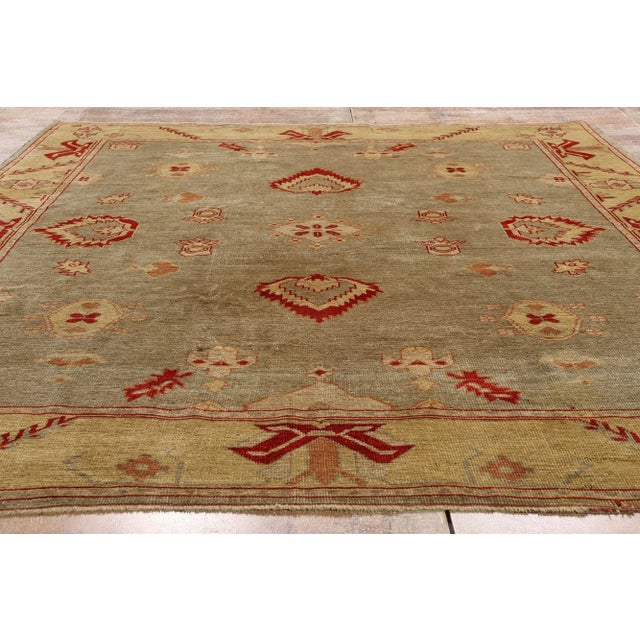 Vintage Turkish Oushak Rug, 07'11 X 09'04 For Sale - Image 9 of 10