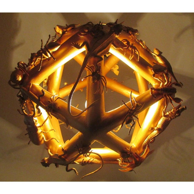 Late 20th Century Cabinet of Curiosities Polyhedron Chandelier For Sale - Image 4 of 12