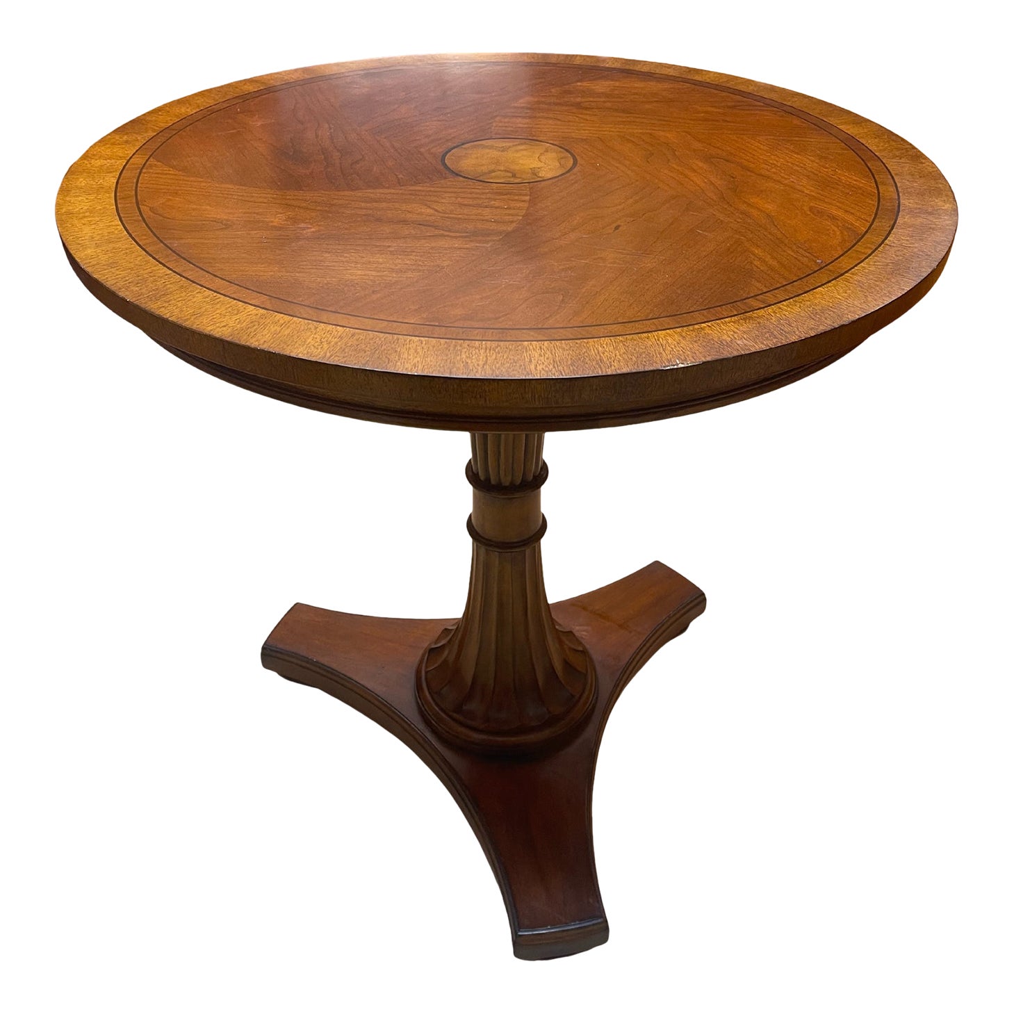 Ethan Allen Townhouse Round Pedestal Table Chairish