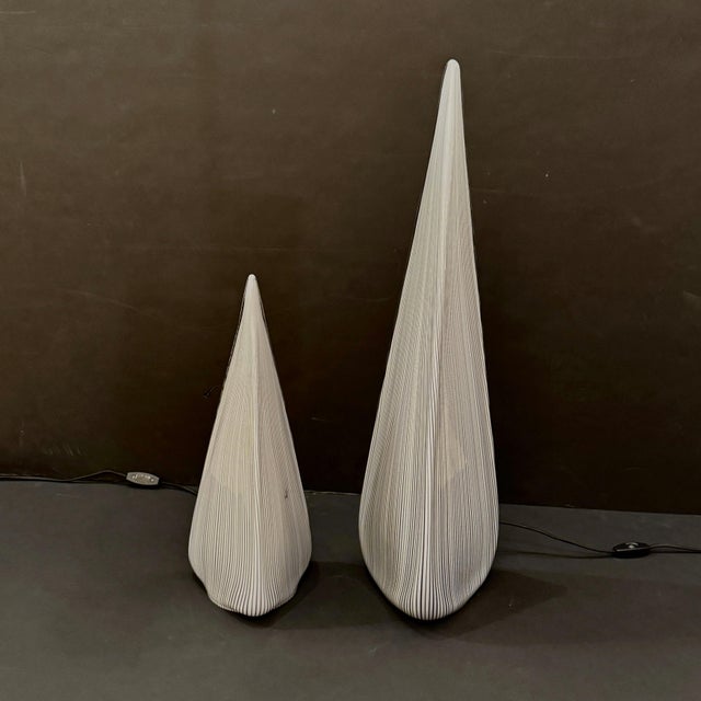 Glass 1970s Pair of Italian Art Glass table Lamps For Sale - Image 7 of 18