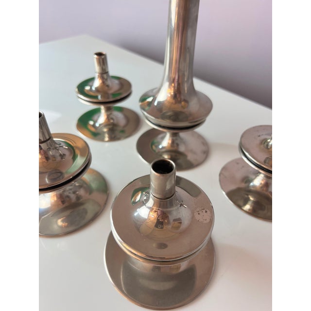 Candlesticks by Hans Nagel for BMF, Set of 5 For Sale - Image 10 of 11