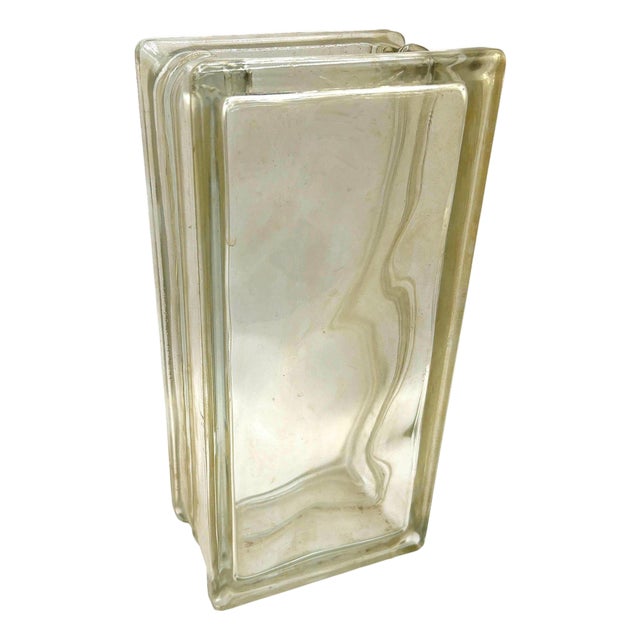 1970 Brutalist Postmodern Tallboy Glass Block Table Vase, West Germany For Sale