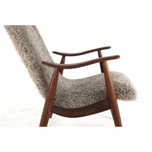Contemporary Vintage Brown Lounge Chair For Sale - Image 3 of 15