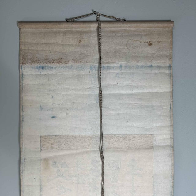 Antique Japanese Scroll with Hand-Painted Calligraphy For Sale - Image 12 of 18