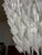 Glass Italian Sculptural Murano Glass Chandelier in White and Clear Glass, 2000s For Sale - Image 7 of 11