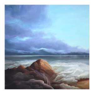 Turning Tide - Original Contemporary Coastal Landscape Oil Painting on Canvas by Phoebe Brunner