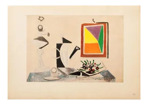 1947 After Picasso, "Still Life" First English Edition Period Offset Lithograph