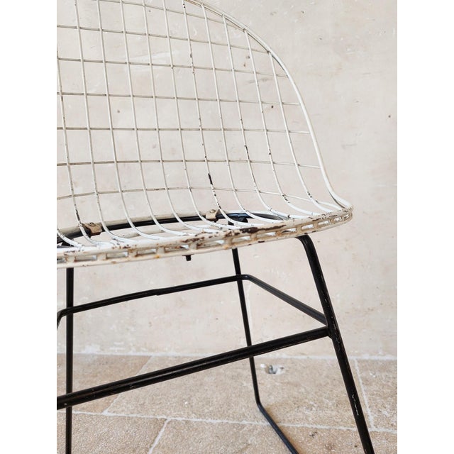 Metal Set of Wire Chairs by Cees Braakman and Adriaan Dekker for Pastoe, 1957 For Sale - Image 7 of 14