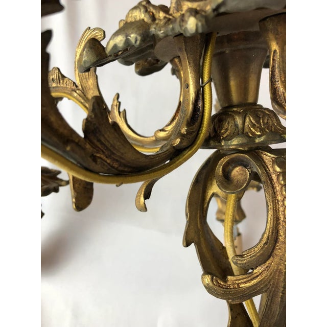 18th Century French Bronze Chandelier For Sale In Charlotte - Image 6 of 11