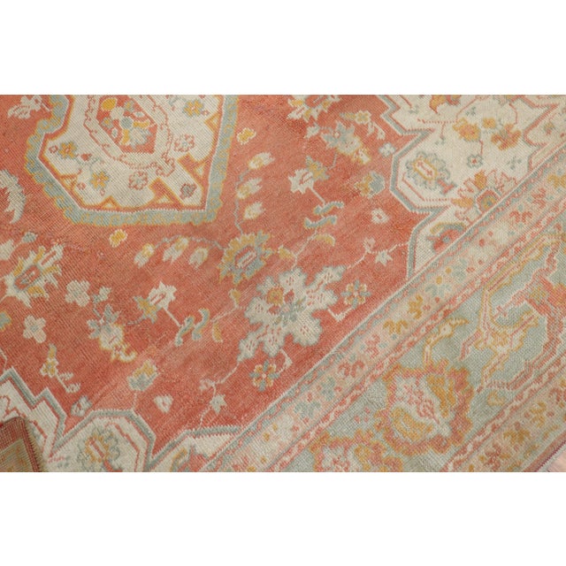 Orange Peel Antique Zabihi Collection Turkish Oushak Carpet For Sale In New York - Image 6 of 9