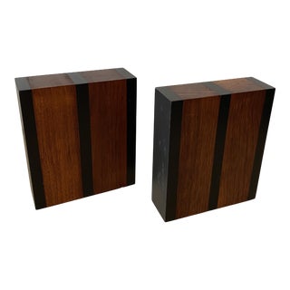 1960s Harpswell House Slate and Walnut Book Ends - a Pair For Sale
