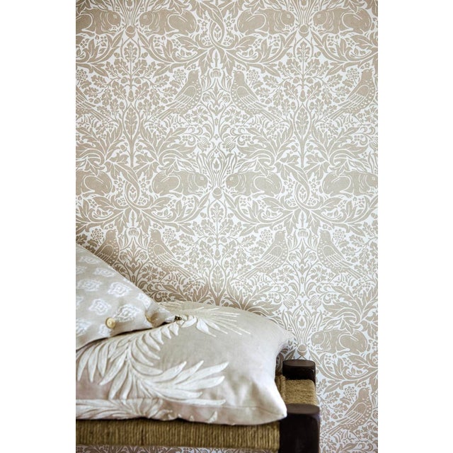 English Morris & Co Pure Brer Rabbit Wallpaper in Ink/Gold - a Sample For Sale - Image 3 of 3