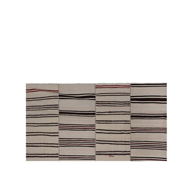 Mid-Century Modern Vintage Oversized Striped Turkish Kilim Rug 9' X 12'3'' For Sale - Image 3 of 11