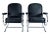 Black Set of Curved Steel Tube Lounge Chairs, 1950s For Sale - Image 8 of 8