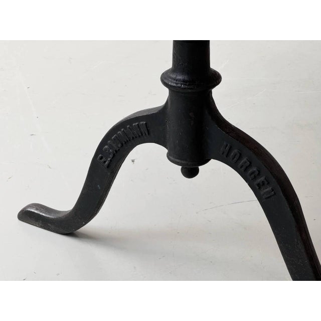 Classic Cherrywood Coffee Table with Cast Iron Legs from Horgenglarus For Sale - Image 16 of 17