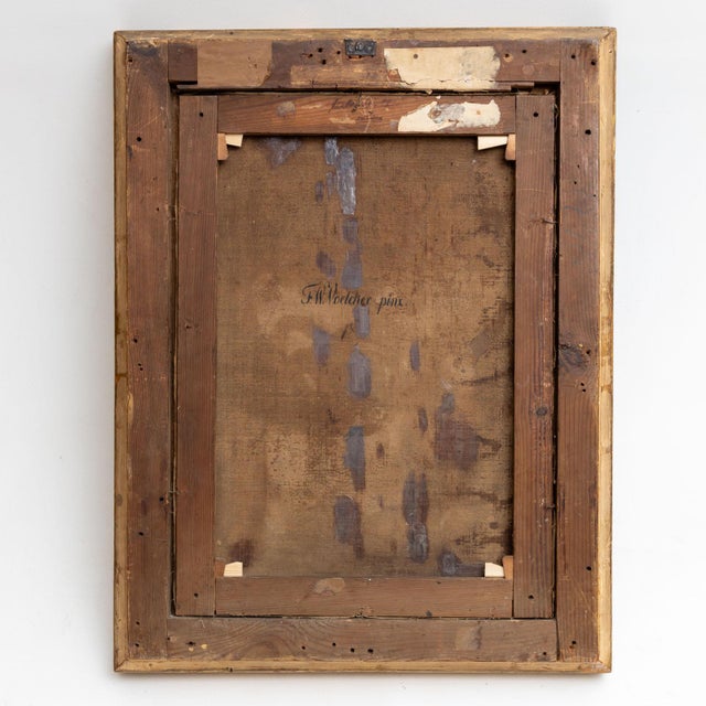 Friedrich Wilhelm Voelcker, Still Life with Flowers, 1800s, Oil on Canvas For Sale - Image 4 of 13