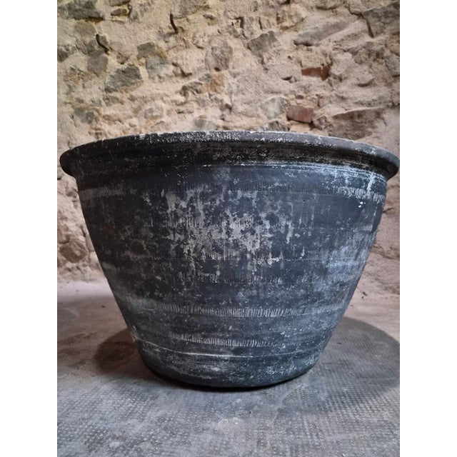 Rustic Antique French Rustic Terracotta Wash Trough, Auvergne, 19th Century For Sale - Image 3 of 18