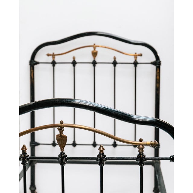 Cast Iron Single Beds in Black and Gold, 1890s, Set of 2 For Sale - Image 5 of 9