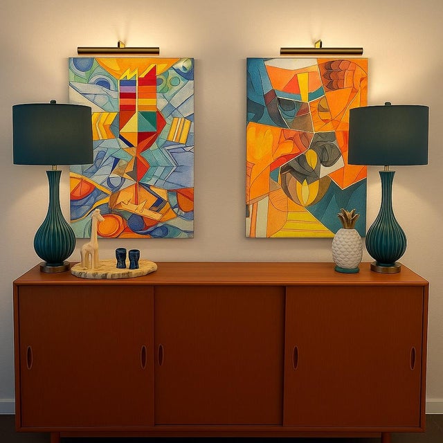 This pair of original etchings with aquatint by Gerard Fitremann (French, b. 1946) highlights the artist’s bold approach...