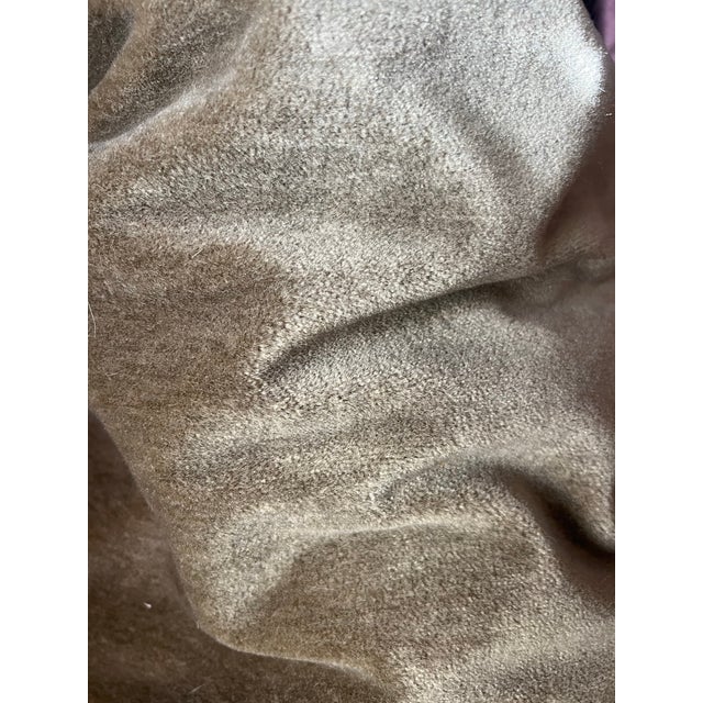 Contemporary Luxury Mohair Fabric in Color Mushroom. For Sale - Image 3 of 4