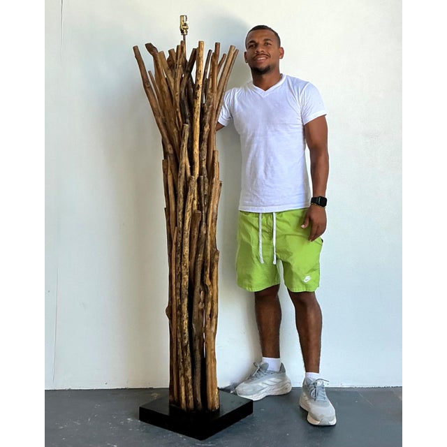Vintage Palecek Natural Branch Floor Lamp For Sale In West Palm - Image 6 of 16