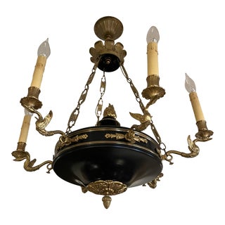 Empire 6 Light Chandelier For Sale