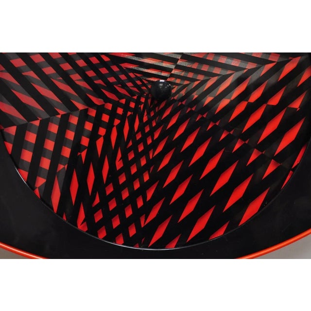 Vintage 1996 Rabbit Tanaka Lumaseries CyberSpace Red Kinetic Wall Art Sculpture For Sale - Image 4 of 12