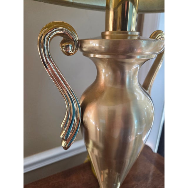 Vintage Brass Trophy Urn Lamp For Sale - Image 4 of 16