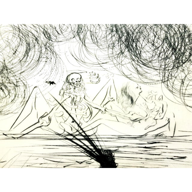 Salvador Dali - Kneeling Knight - Original Etching 1969 For Sale - Image 3 of 10