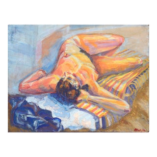 Modernist Reclining Female Nude Figurative For Sale