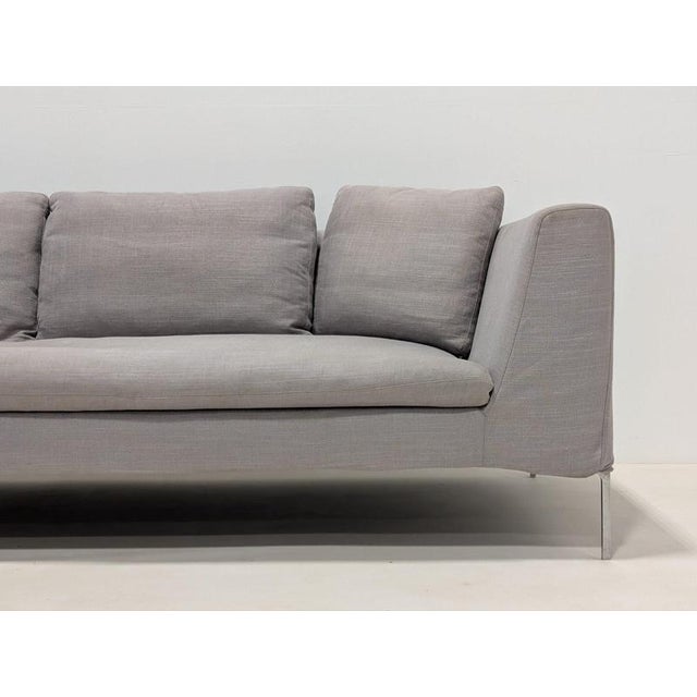 Textile Grey Charles Sofa from B&B Italia For Sale - Image 7 of 13