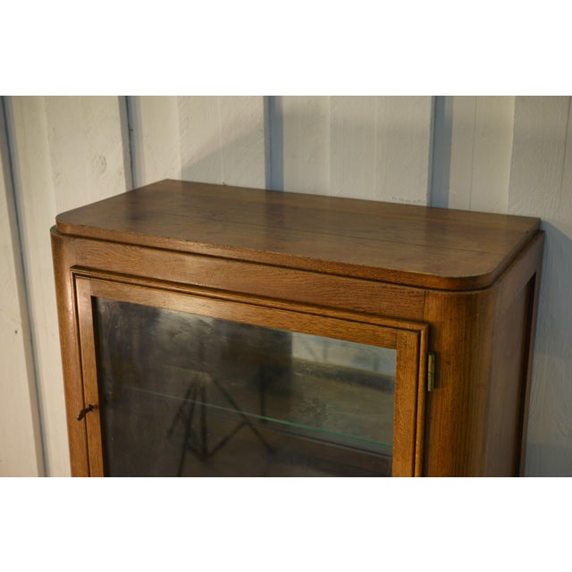 Vintage Oak Display Cabinet by Charles Dudouyt, 1950s For Sale - Image 6 of 14
