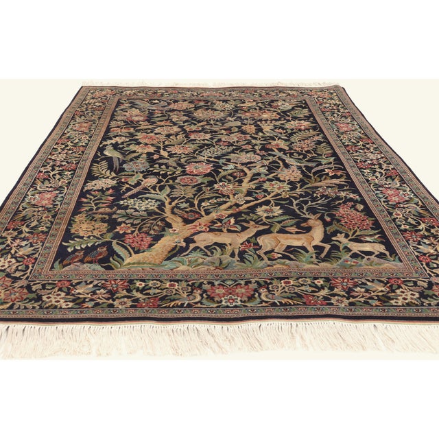 English Vintage Persian Tabriz Rug, 04'07 X 06'11 For Sale - Image 3 of 11