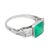 1920s Art Deco Inspired 1.97 Carat Emerald Diamond Platinum Ring, Size 5.5 For Sale - Image 4 of 6