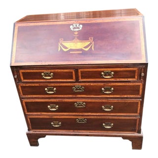 Antique 19Th Century Mahogany Georgian Style Slant Front Desk by Edwards & Roberts London For Sale