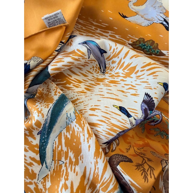 Hermès La Vie Précieuse De La Méditerranée Silk Scarf 2001 Designed by Robert Dallet For Sale In New York - Image 6 of 12