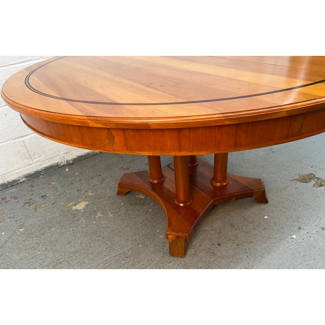 Vintage Expanding Cherry Dining Table by Stickley For Sale In New York - Image 6 of 16