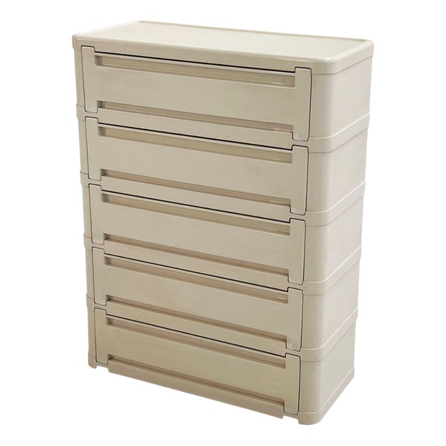 White Model 4964 Chest of Drawers by Olaf Von Bohr for Kartell, 1970s For Sale
