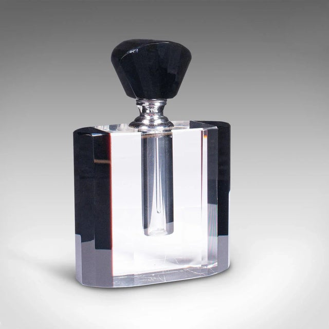 1950 Vintage Art Deco English Glass Fragrance Cologne Bottle For Sale - Image 13 of 13