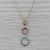 2010s 0.14ctw Diamond 3-Ring Pendant Necklace 14k Tri-Toned Gold 20" Cable Chain For Sale - Image 5 of 6