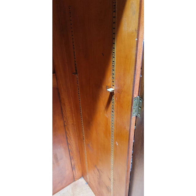 1920s Art Deco English Armoire Burl Walnut Fantastic Styling For Sale - Image 9 of 10