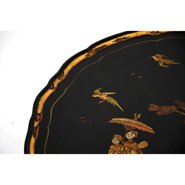 Antique Chinoiserie Lacquered Nesting Tables, 1920s, Set of 5 For Sale - Image 10 of 14