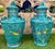 Rare Pair of Chinese Turquoise-Ground Fahua-Ware Octagonal Lidded Vases, Ming dynasty, Zhengde Period (1506–1521)...